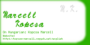 marcell kopcsa business card